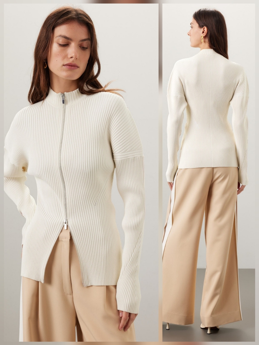 A.L.C. Noa Cardigan Sweater Long Sleeves Turtleneck Size XS
